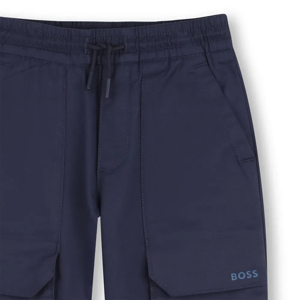 Детские брюки карго для мальчиков J52913 BOSS, Blue — фото 3
