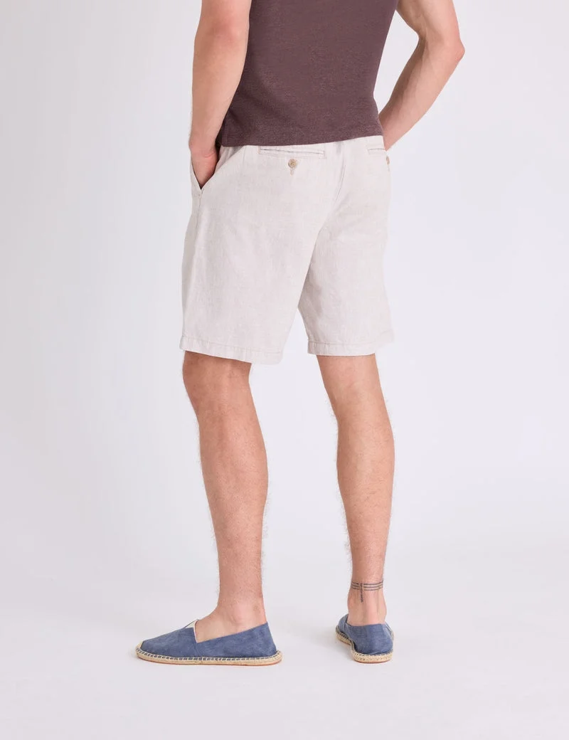 Мужские шорты U.S. Polo Assn. 9" Comfort Waist Linen, светлый хаки — фото 2