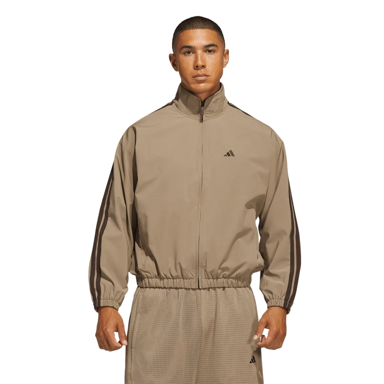 Мужская спортивная куртка свободного кроя Basketball Woven Track Jacket Adidas, Khaki