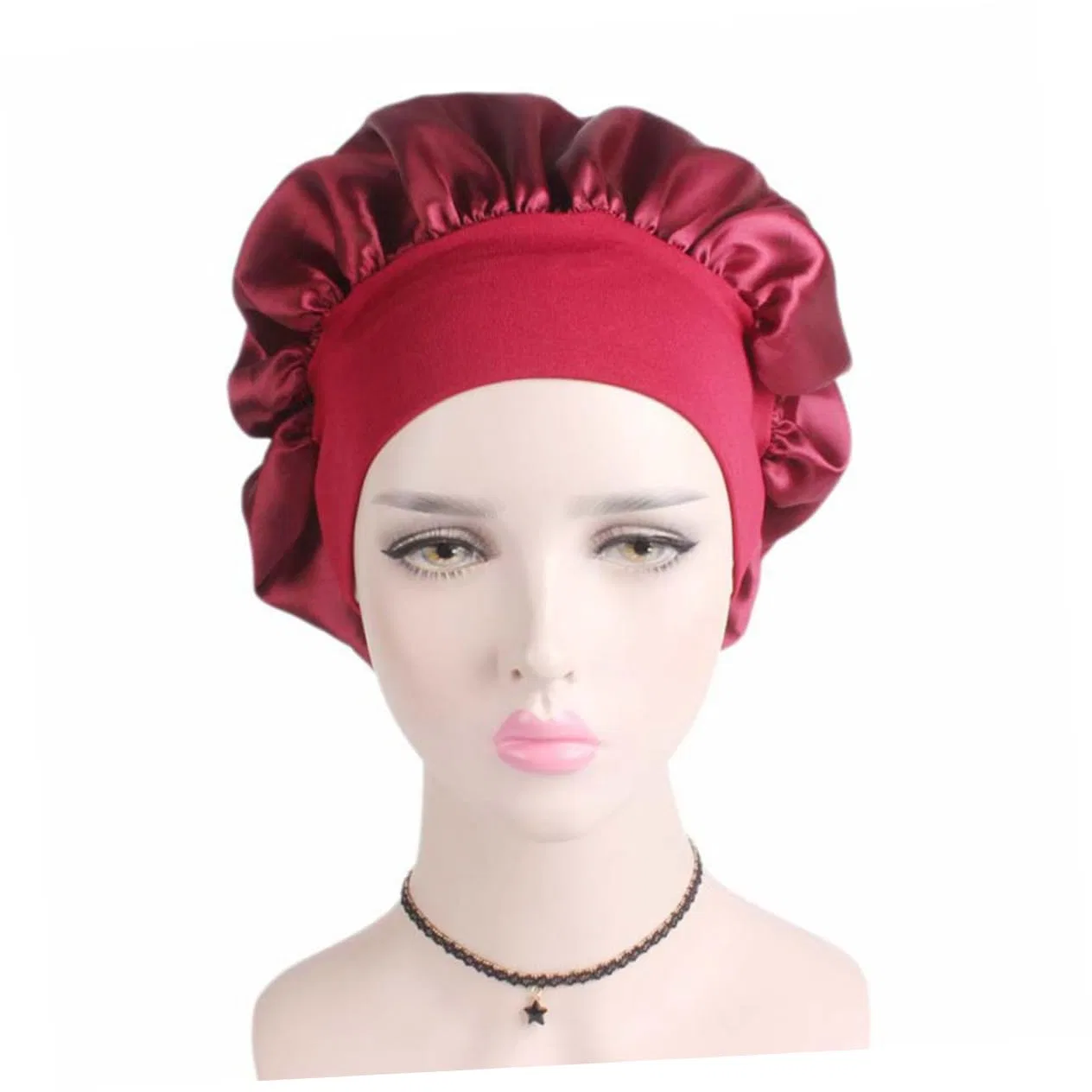 Шапочка для душа Satin, Amosfun, набор 6 шт, 30x30 см, красный — фото 4