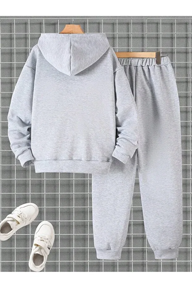 Детский спортивный костюм для девочек с капюшоном Daxis Sportwear Company, Gray — фото 2