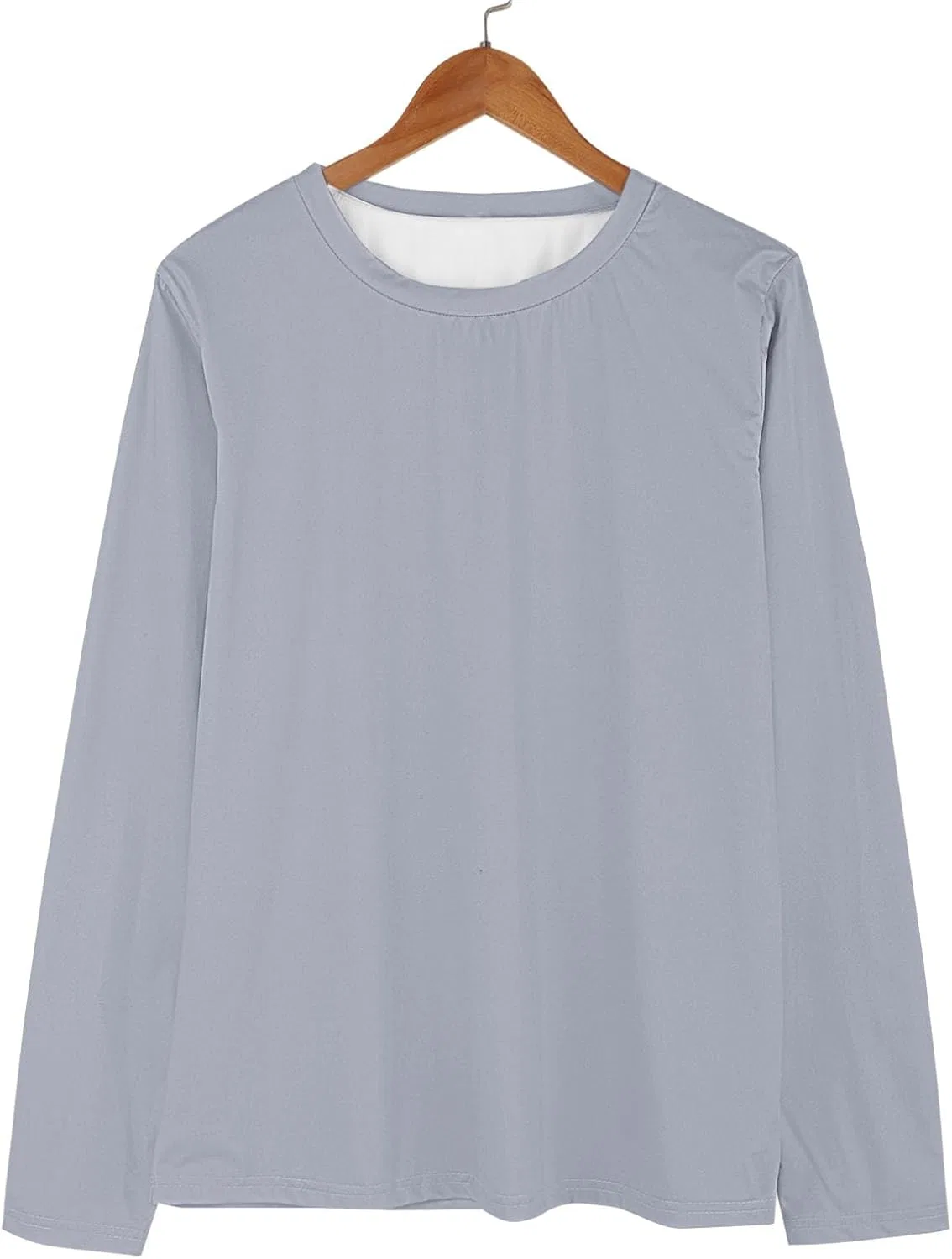 Мужская футболка с длинным рукавом slim fit с рисунком в горошек, Grey — фото 4
