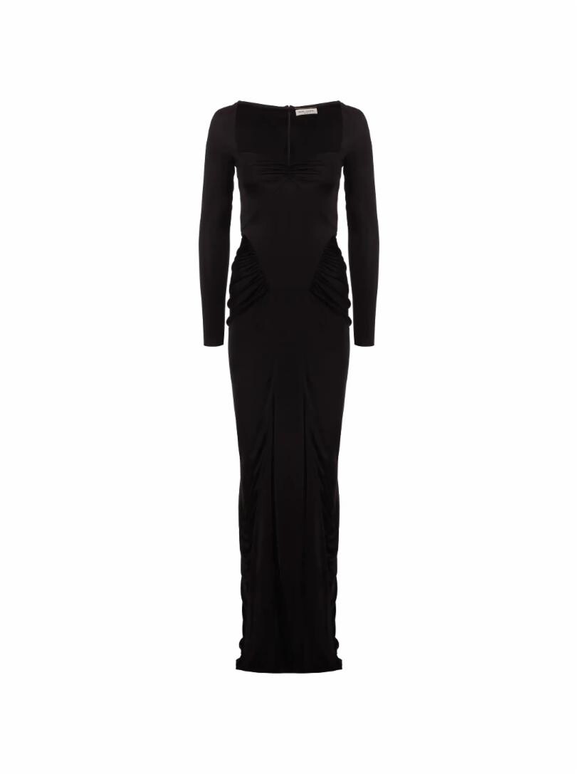 

Атласное платье макси Saint Laurent
