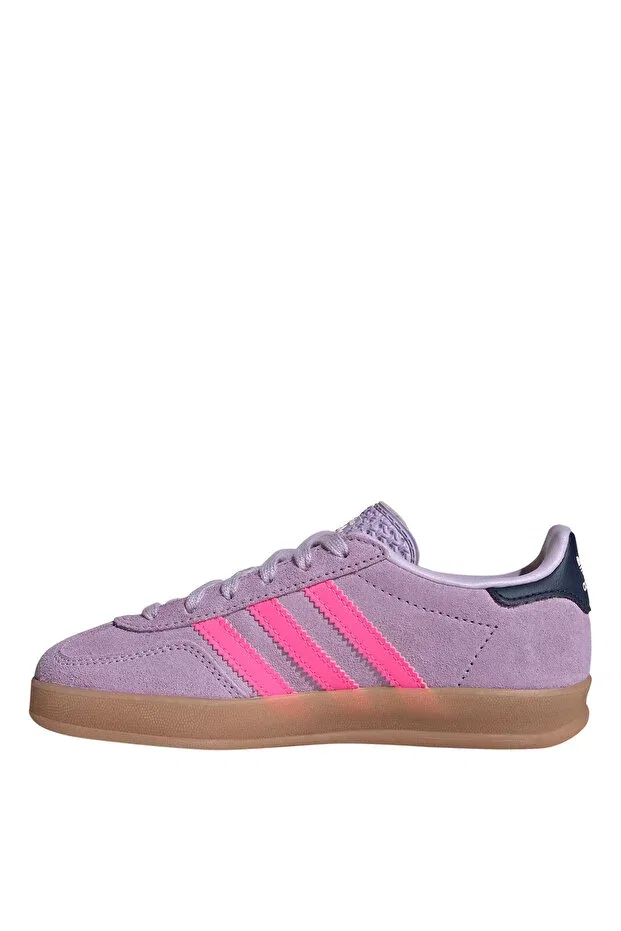Детские кроссовки для девочек текстильные Gazelle Indoor c Adidas, Purple — фото 2