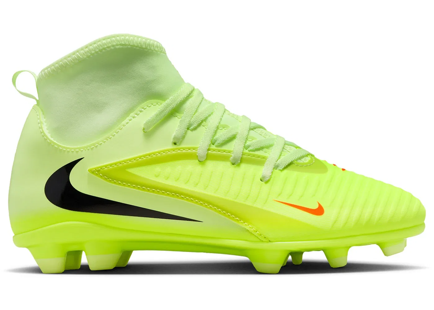 Детские бутсы Nike Phantom 6 High Club MG, Hyper Crimson/Life Lime/Black