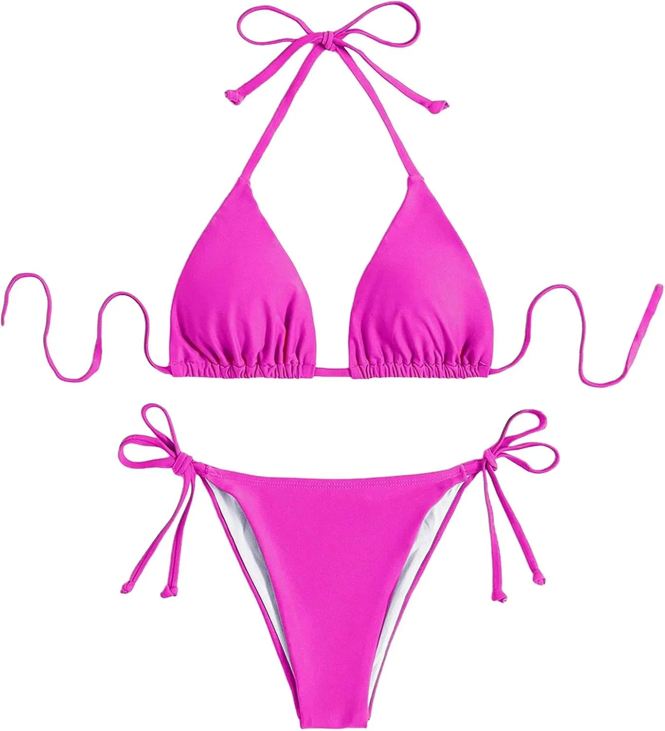 Женский бикини-сет с мягкой тканью, 03 Hot Pink — фото 4