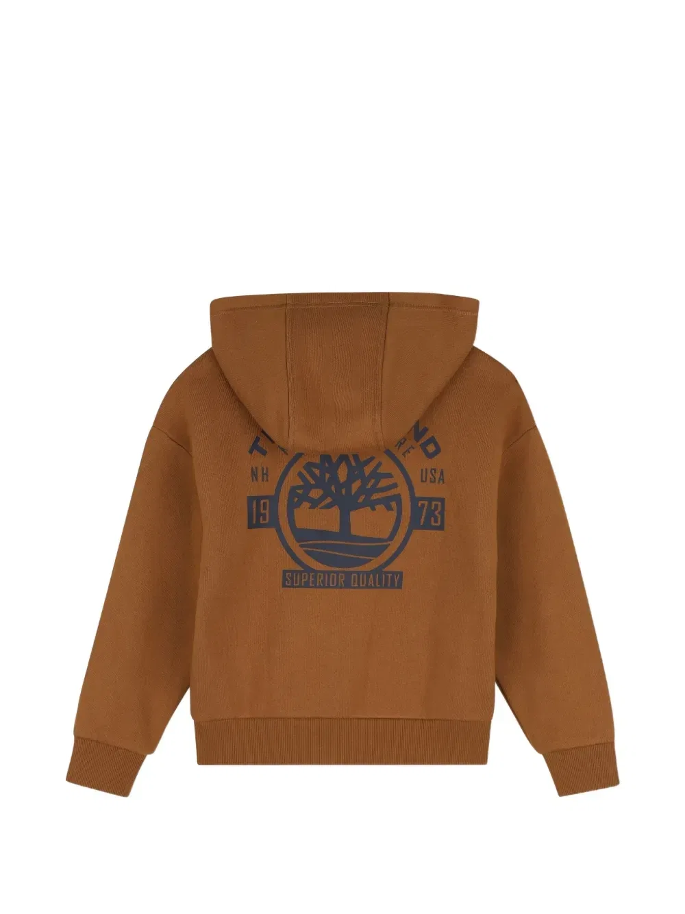 Худи на молнии с логотипом Timberland Kids, коричневый — фото 2