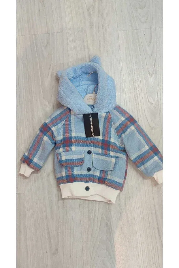 Детское зимнее пальто для девочек с капюшоном Carnavakkids, Blue — фото 2