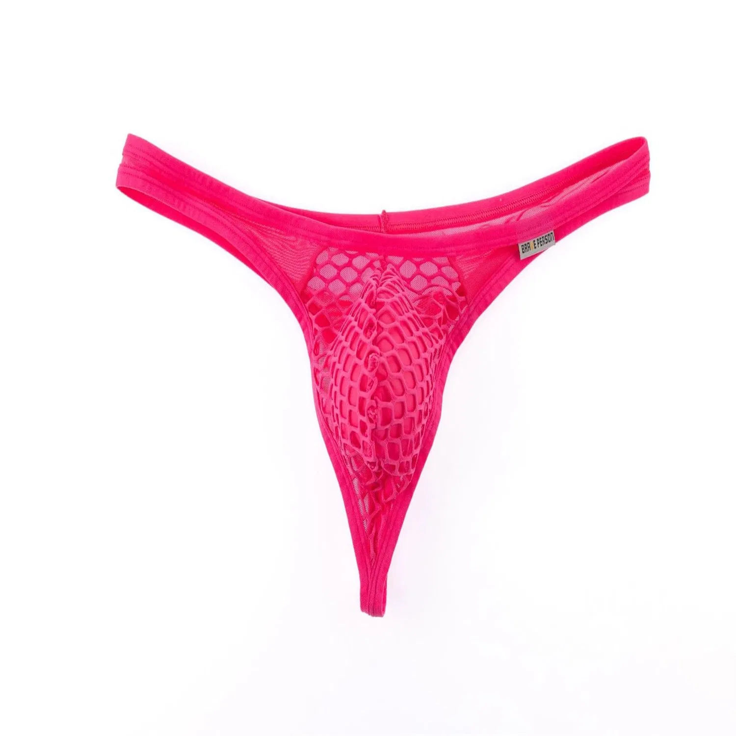 Мужские трусы-слипы с сеткой, низкая посадка, модель Triangle Brazilian, Pink Warm — фото 3