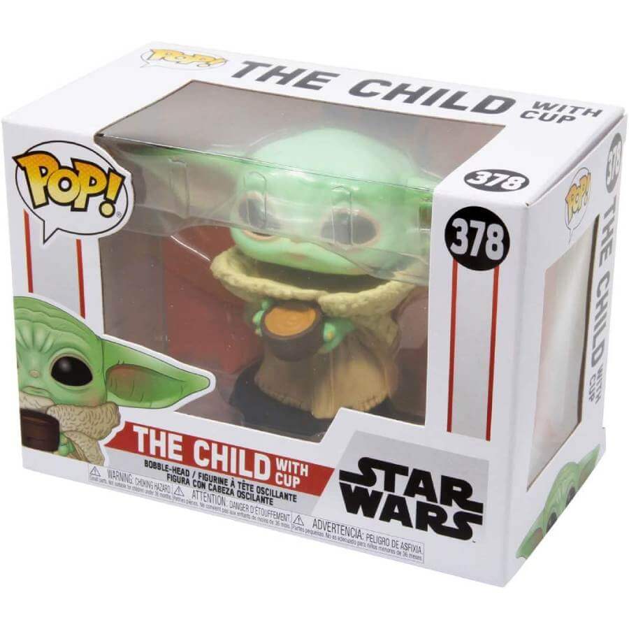 Фигурка Funko POP! Star Wars: Mandalorian - Baby Yoda The Child with Cup - фото