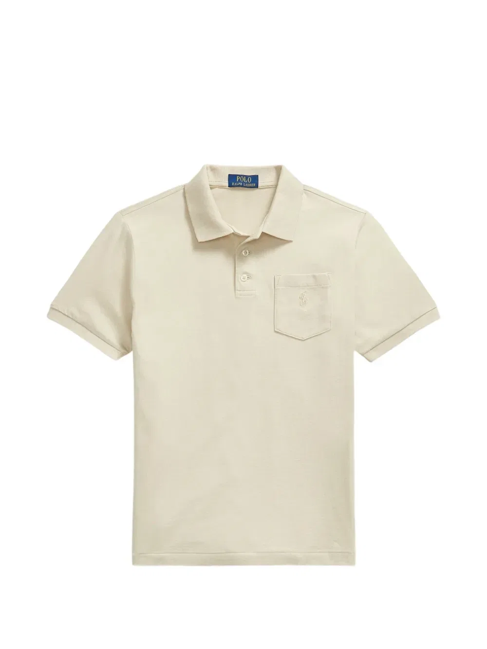 Рубашка-поло с короткими рукавами и карманом Polo Ralph Lauren Kids, бежевый
