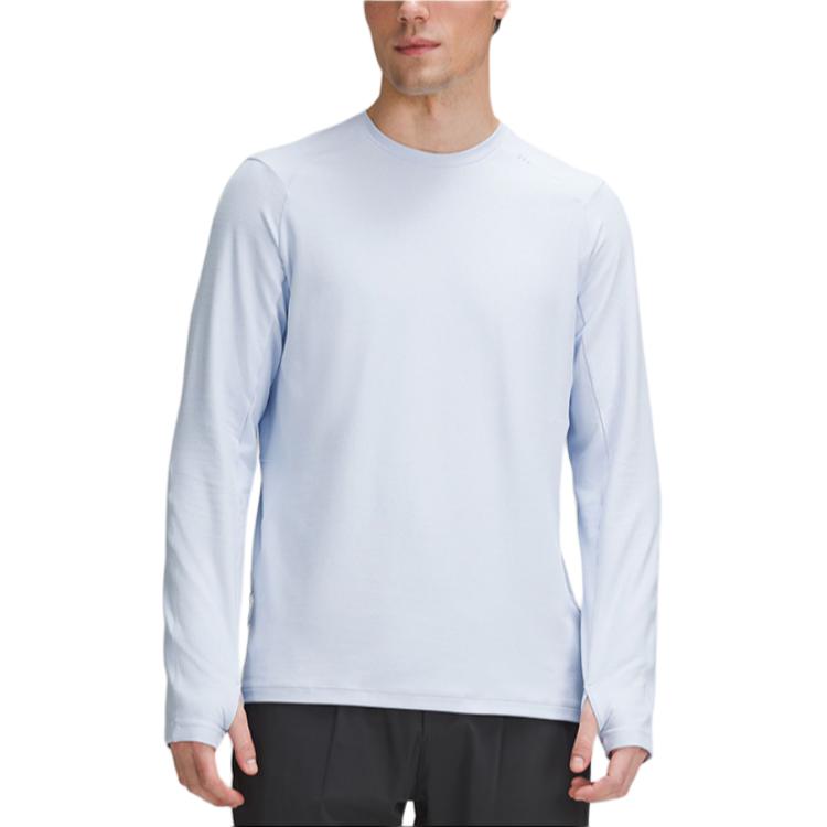 

Футболка Surge Warm мужская Lululemon, светло-голубой, Синий, Футболка Surge Warm мужская Lululemon, светло-голубой