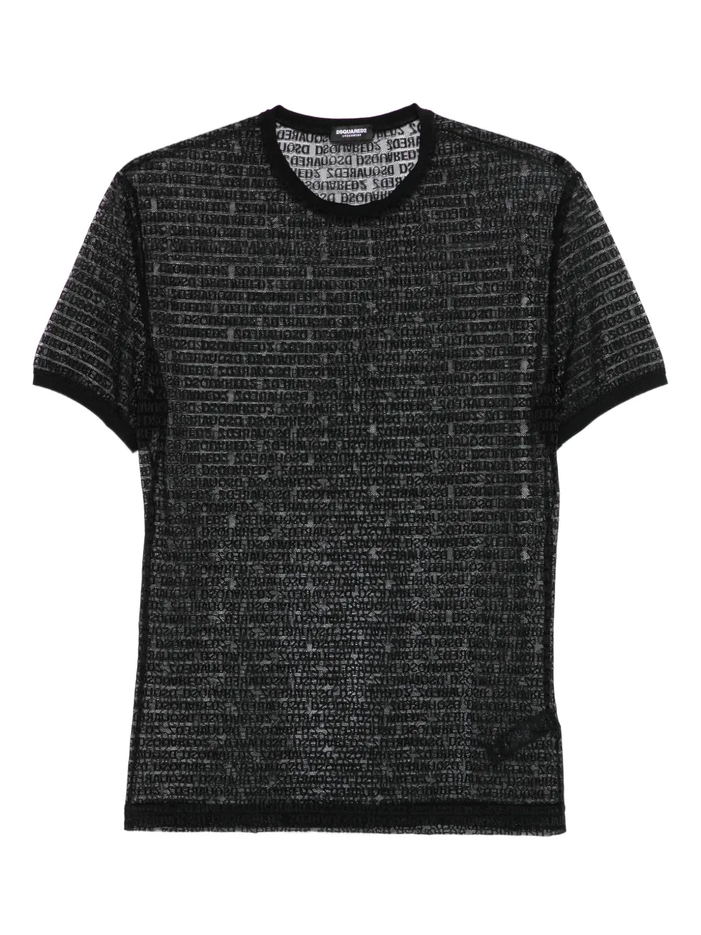 

Сетчатая футболка с логотипом Dsquared2, черный