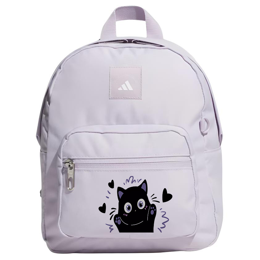 

Adidas Миниатюрный рюкзак с принтом для женщин светло-фиолетовый, Cute and Adorable Cat