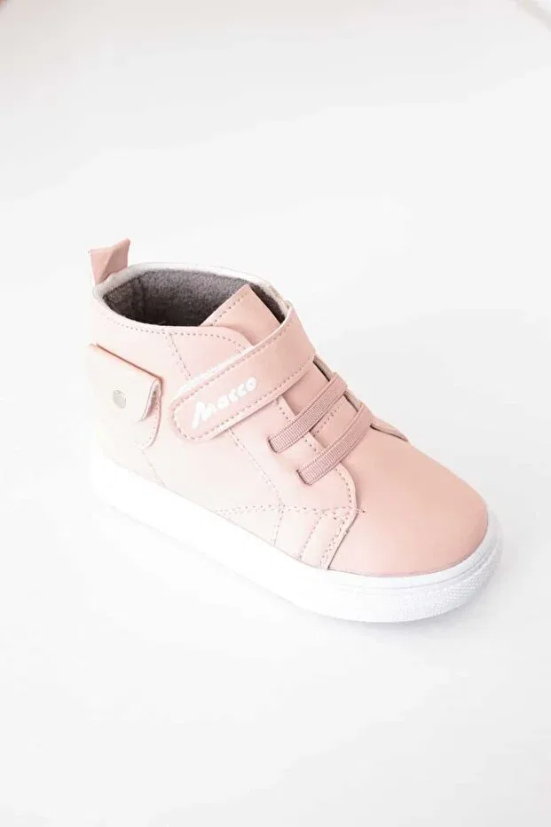 Детские ботинки для девочек ортопедические с липучкой Macco Shoes, Pink