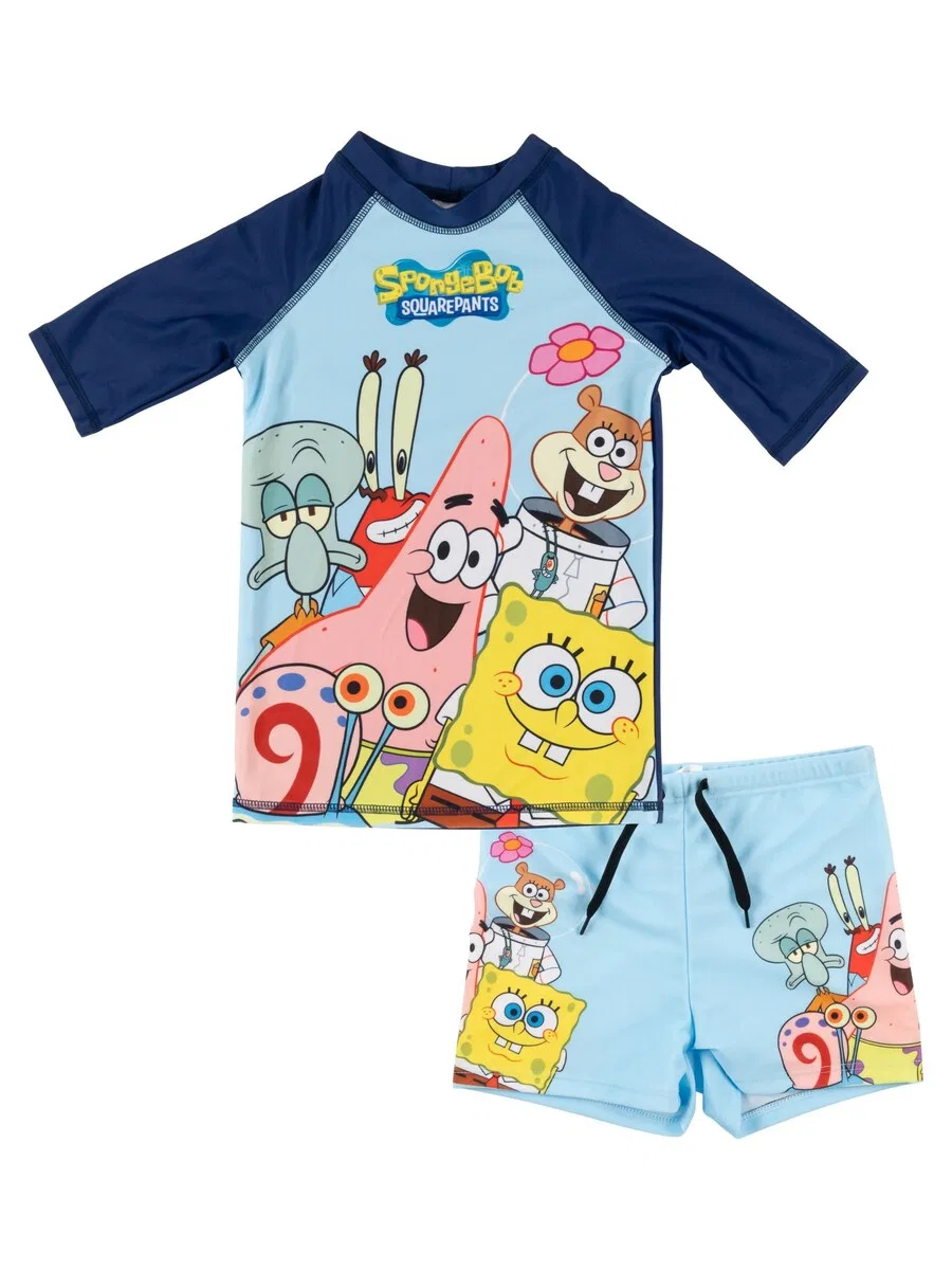 Спортивный купальник SpongeBob 'Spongebob Schwammkopf UV-Schutz 50' синего цвета