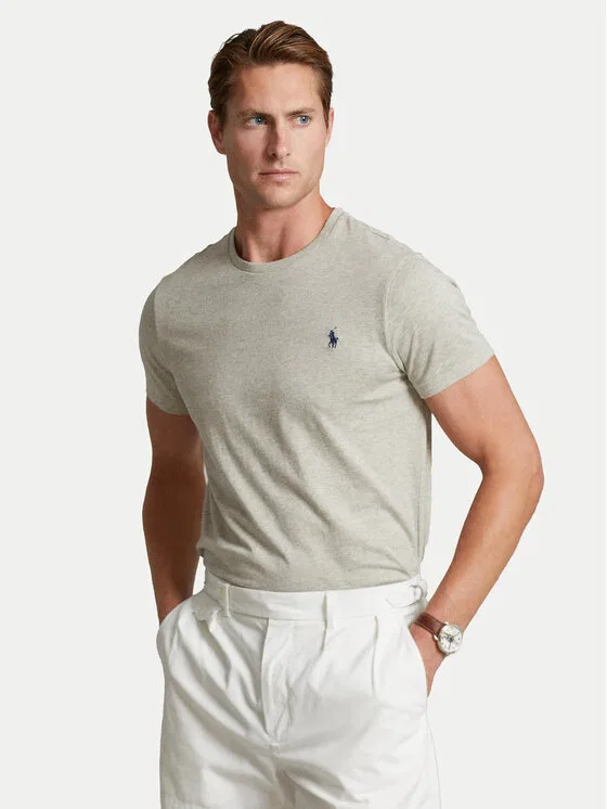 Футболка custom slim fit Bsr Polo Ralph Lauren, серый — фото 2