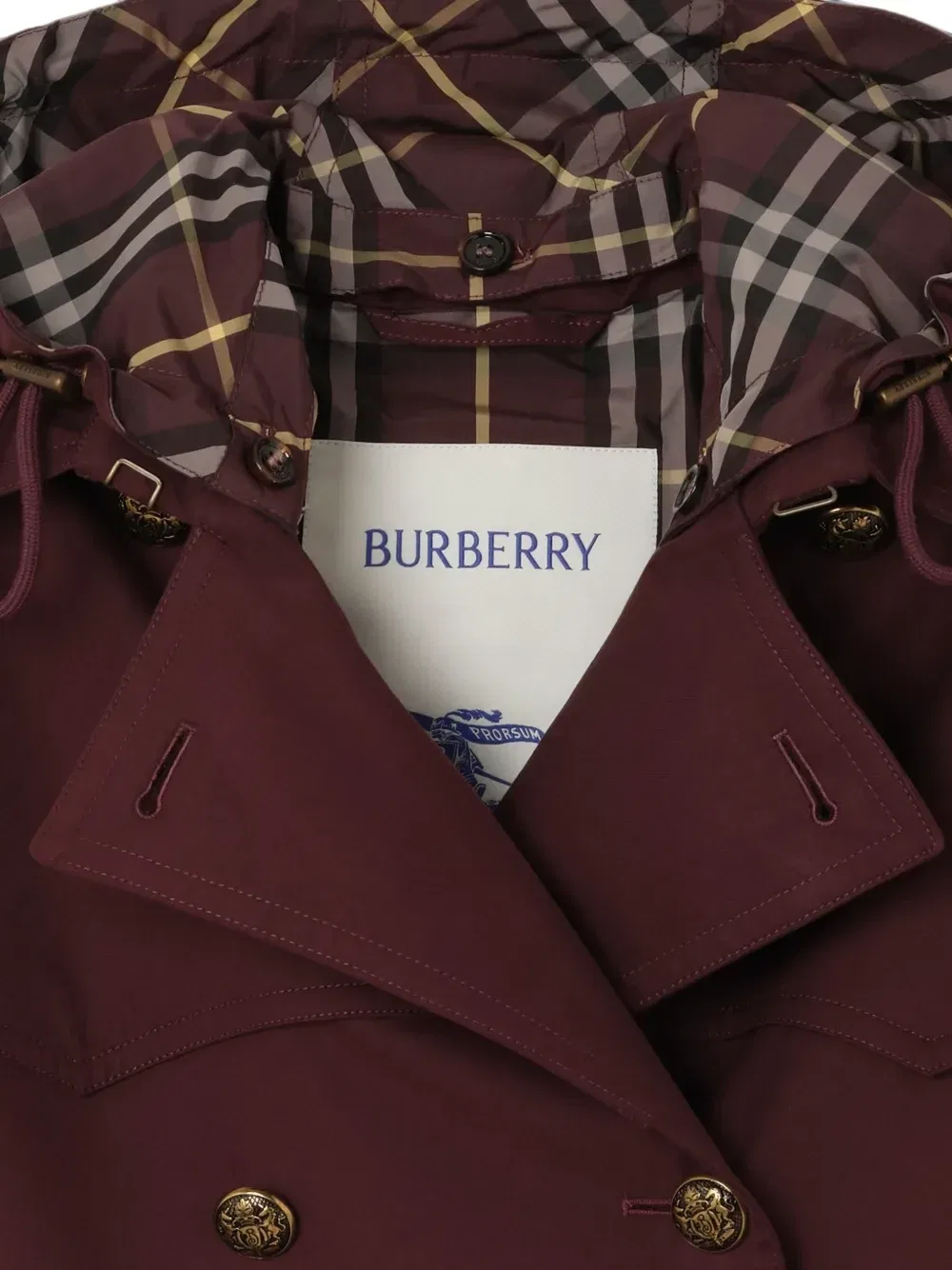 Короткий тренч Foxfield из тропического габардина Burberry, красный — фото 2