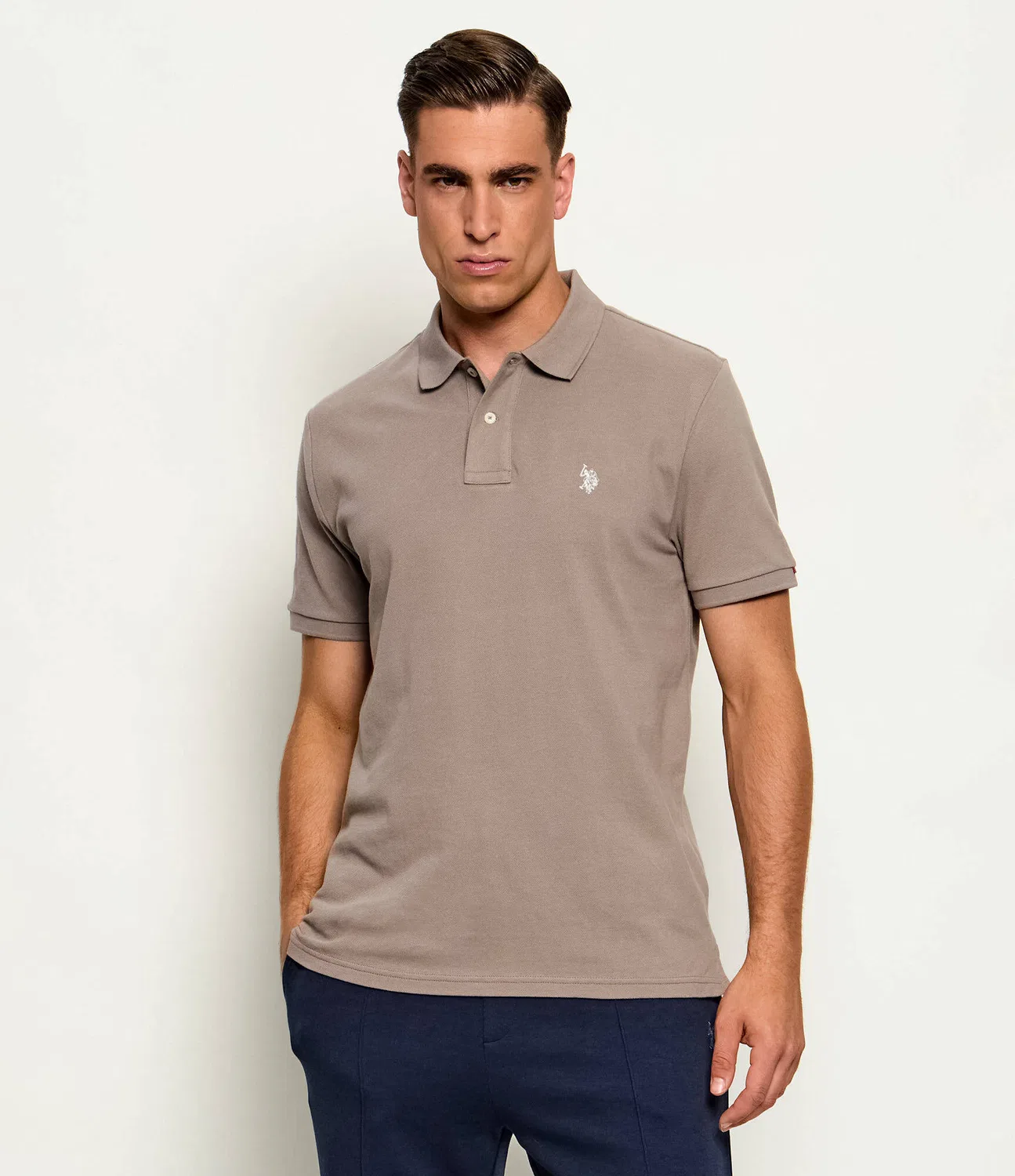 Поло с коротким рукавом U.S. Polo Assn., бежевый