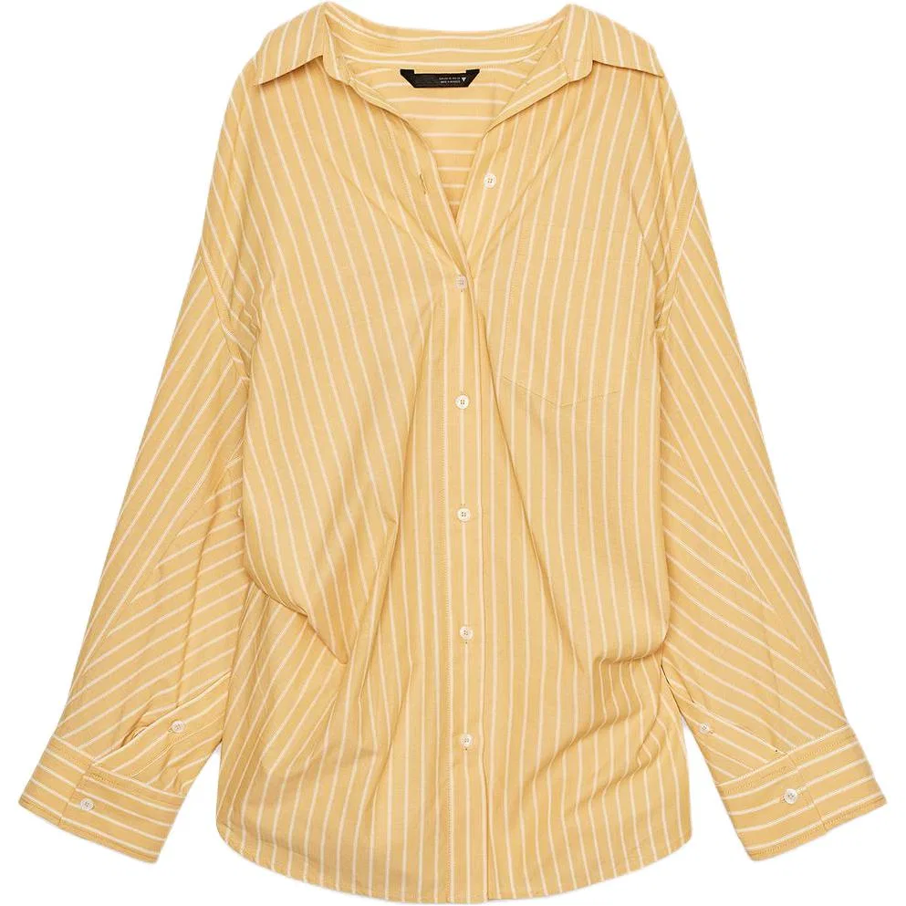Женская рубашка с лацканами Mustard ZARA, Mustard