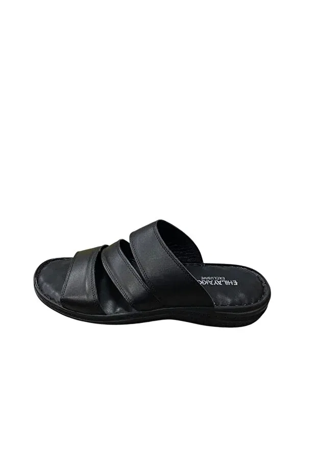 Детские сандалии-шлепанцы массажные с ортопедической стелькой Ehil, Black Slippers