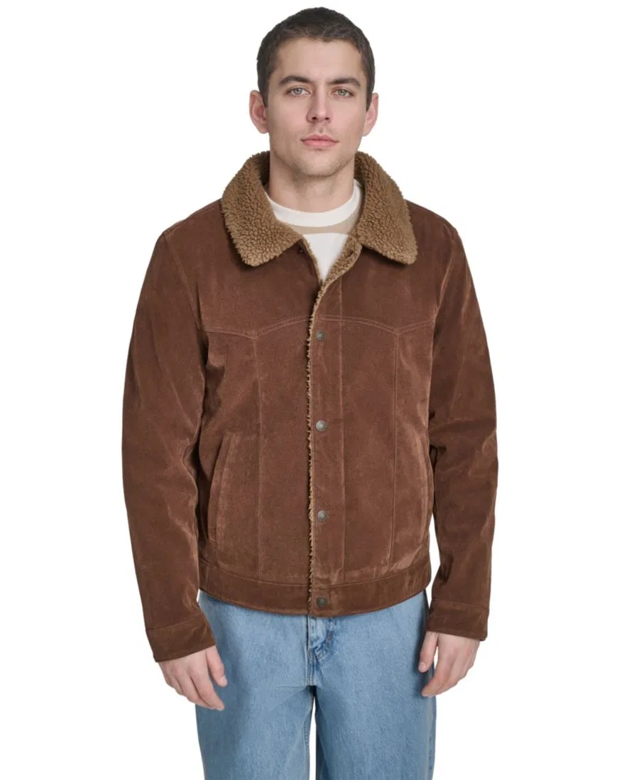 Куртка-ранчер с подкладкой из шерпы, классическая посадка Levi's, Cognac