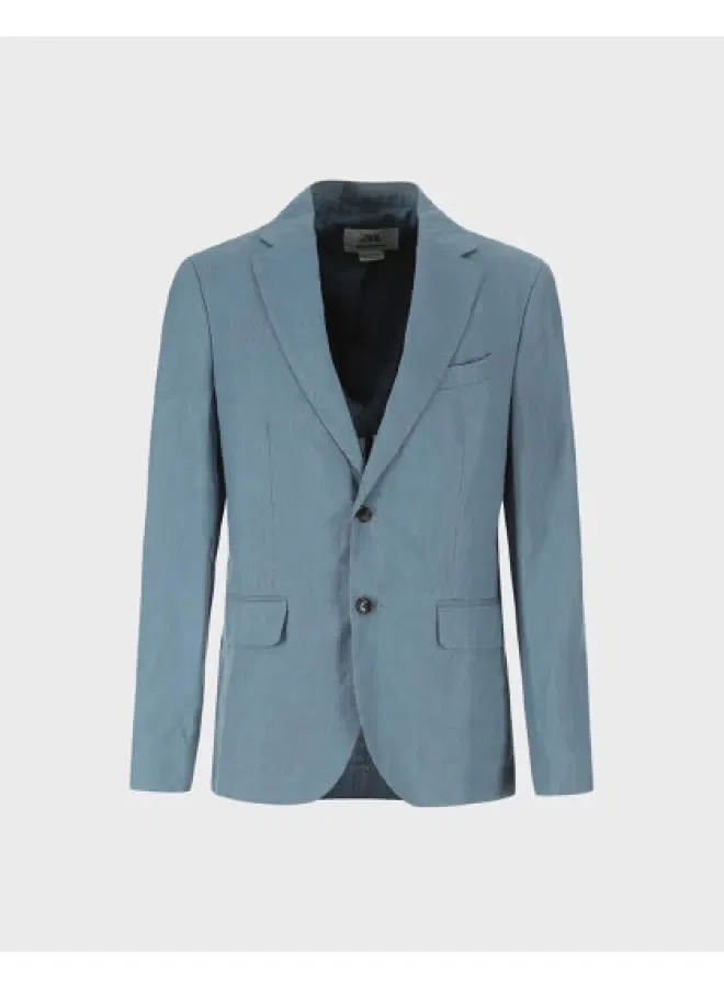 Костюм однотонный минималистичный Zara, синий
