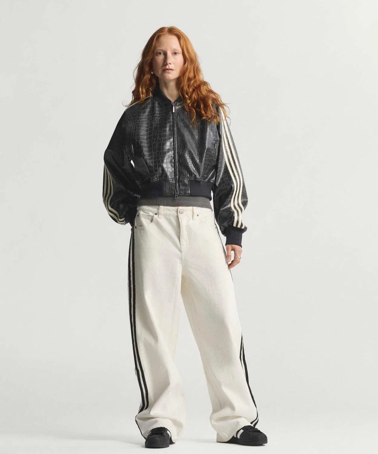 Женская куртка из искусственной кожи с длинным рукавомAdidas Originals, Black