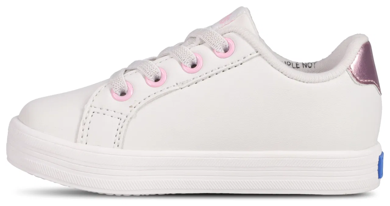 Детские кеды для девочек на эластичных шнурках Kara Court Elastic Lace Keds, белый — фото 2