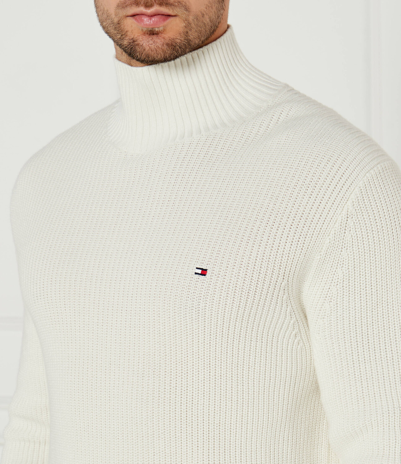 Свитер Tommy Hilfiger Slim Fit, белый — фото 4