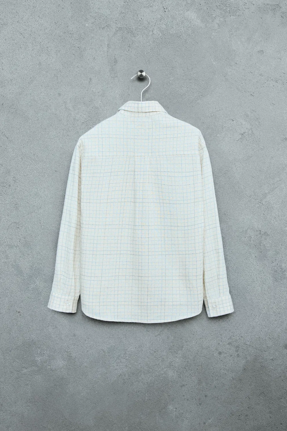 STORIESZ - Рубашка в клетку из хлопка и льна ZARA, Blue — фото 2