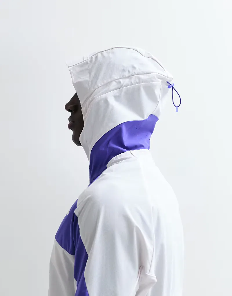 Беговая куртка Adidas performance Adizero белого/фиолетового — фото 3