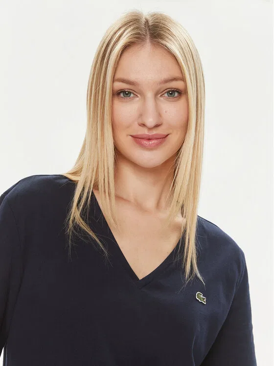 Футболка Lacoste regular fit, темно-синяя — фото 4