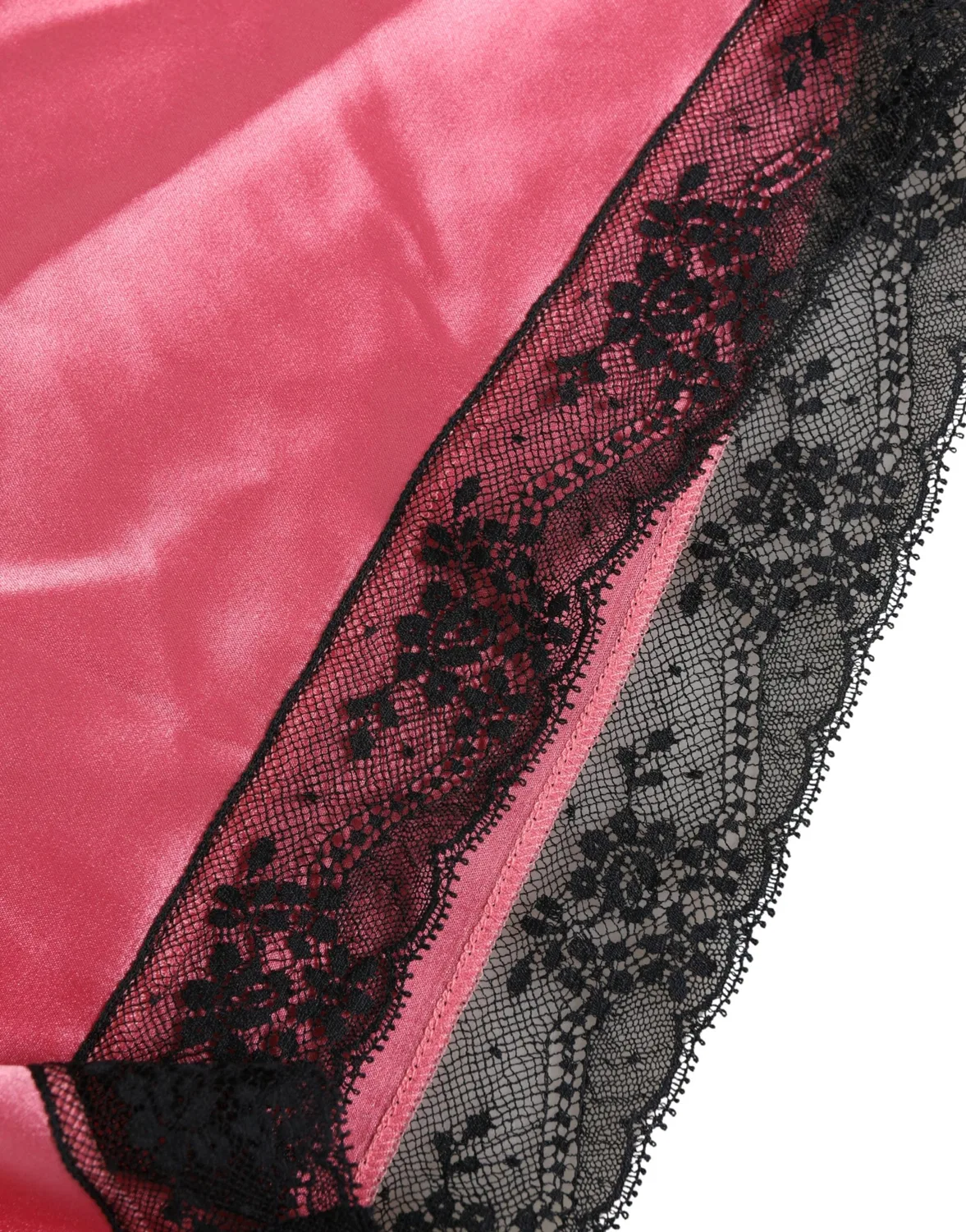 Женские пижамные шорты из шелкового атласа с кружевной отделкой Dolce & Gabbana, Pink — фото 3