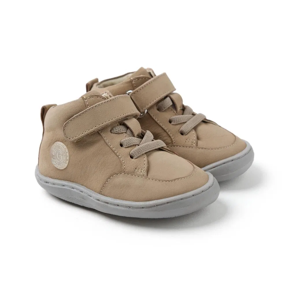 Детские ботинки для девочек с эластичными шнурками Burtrum GIOSEPPO, Beige