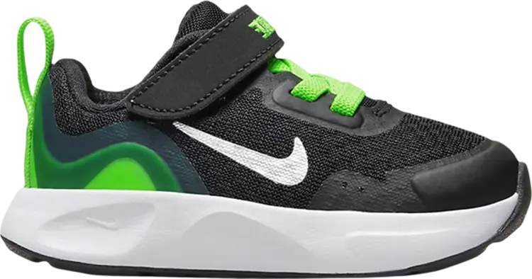 

Кроссовки Nike Wearallday TD 'Black Green Strike', черный