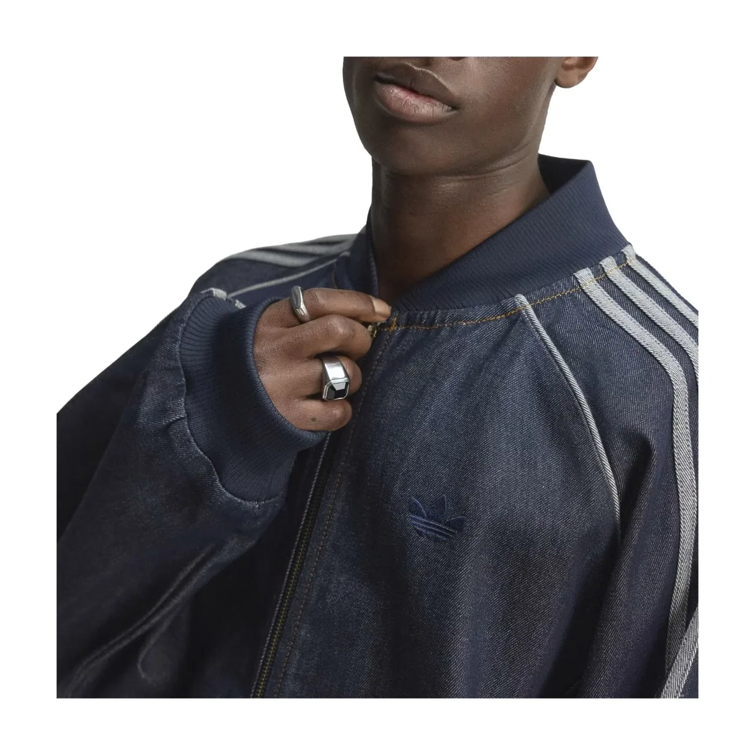Мужская куртка SST Adicolor Denim Track Top Asia Sizing 'Indigo Denim' adidas, Indigo Denim — фото 4