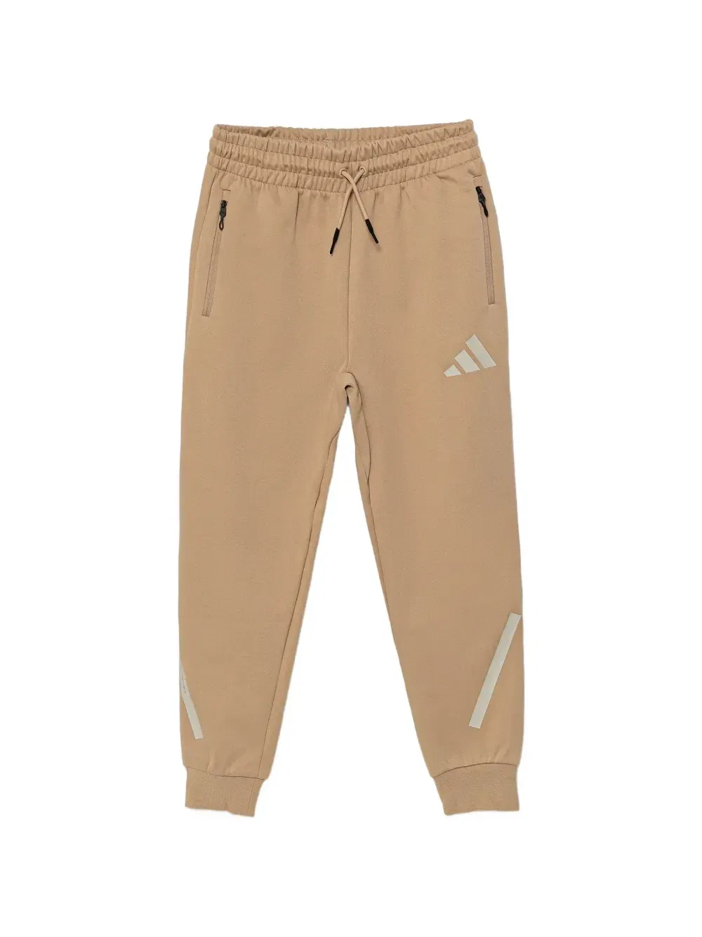 Спортивные брюки на шнурке с логотипом Adidas Kids, бежевый