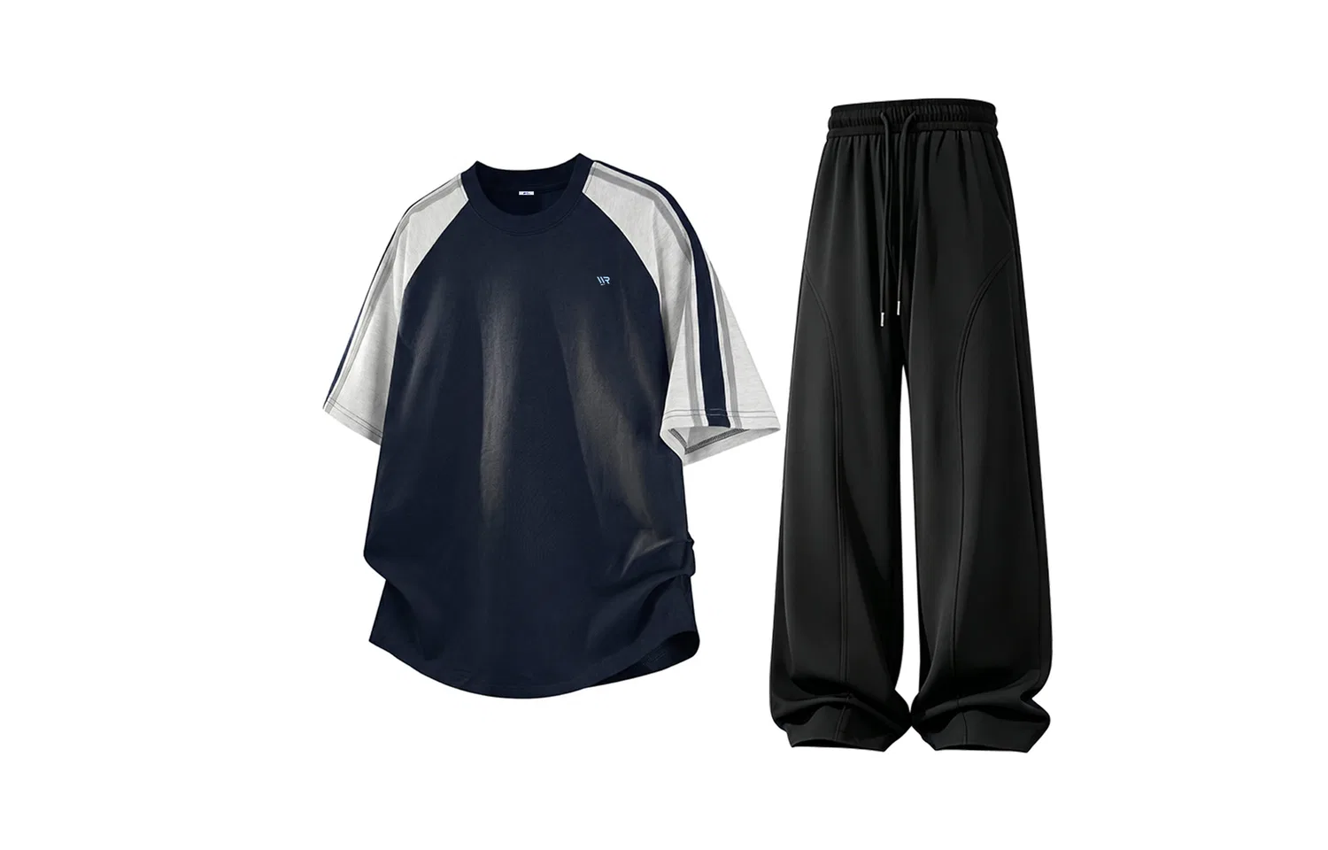 Детский спортивный комплект с принтом Navy Blue+Black WARRIOR