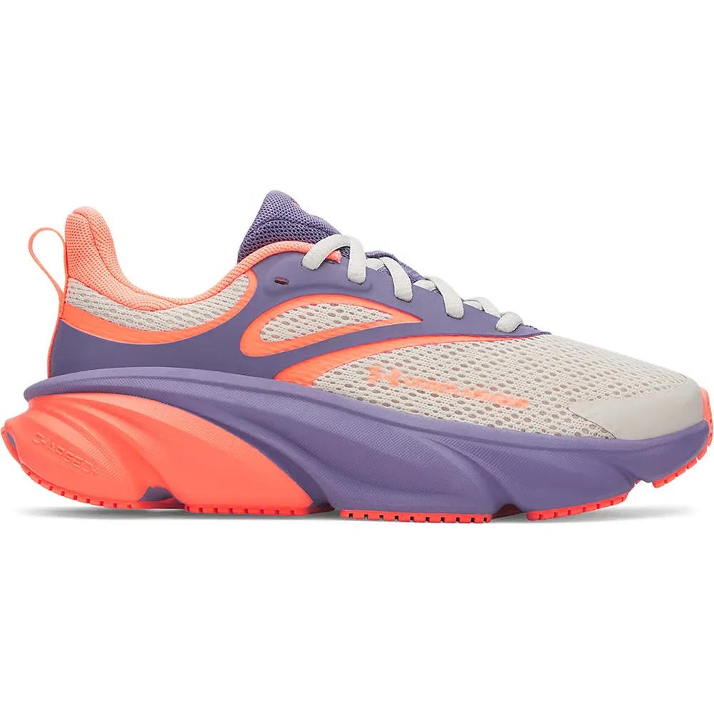 Детские кроссовки Charged+ Rogue 6 для бега для малышей Under Armour, White/Purple /Tangerine — фото 2