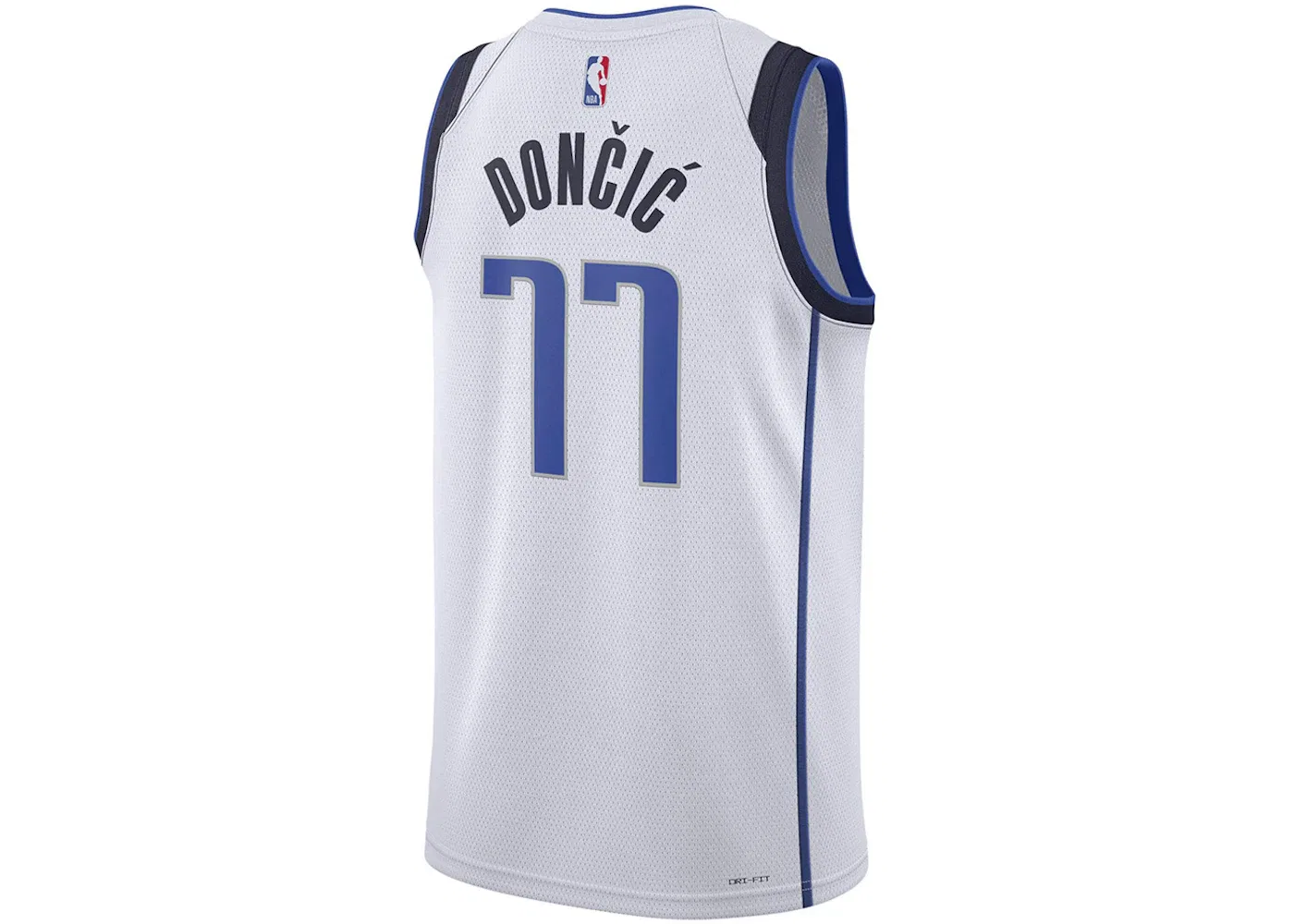 Мужская баскетбольная джерси Nike NBA Dallas Mavericks Luka Doncic Association Edition Swingman Dri-Fit, White/Blue — фото 2