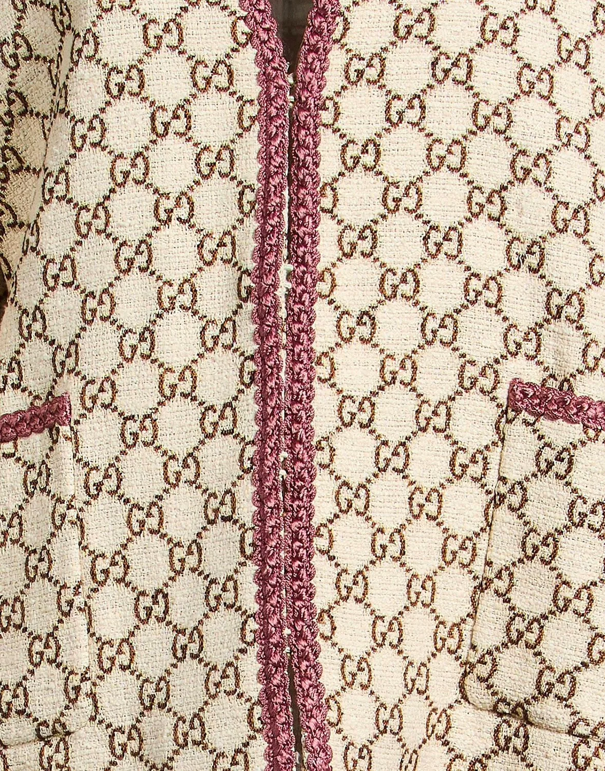 Женский жакет с принтом Gucci, айвори — фото 4