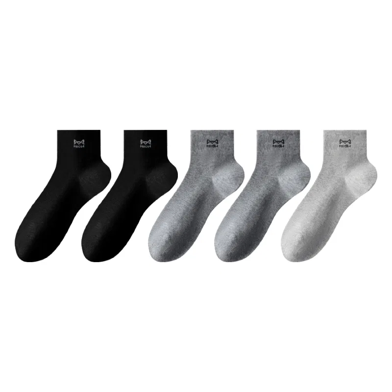 Детские носки-невидимки, набор из 6 пар, Medium Gray 2+Black 2+Light Gray, MIIOW