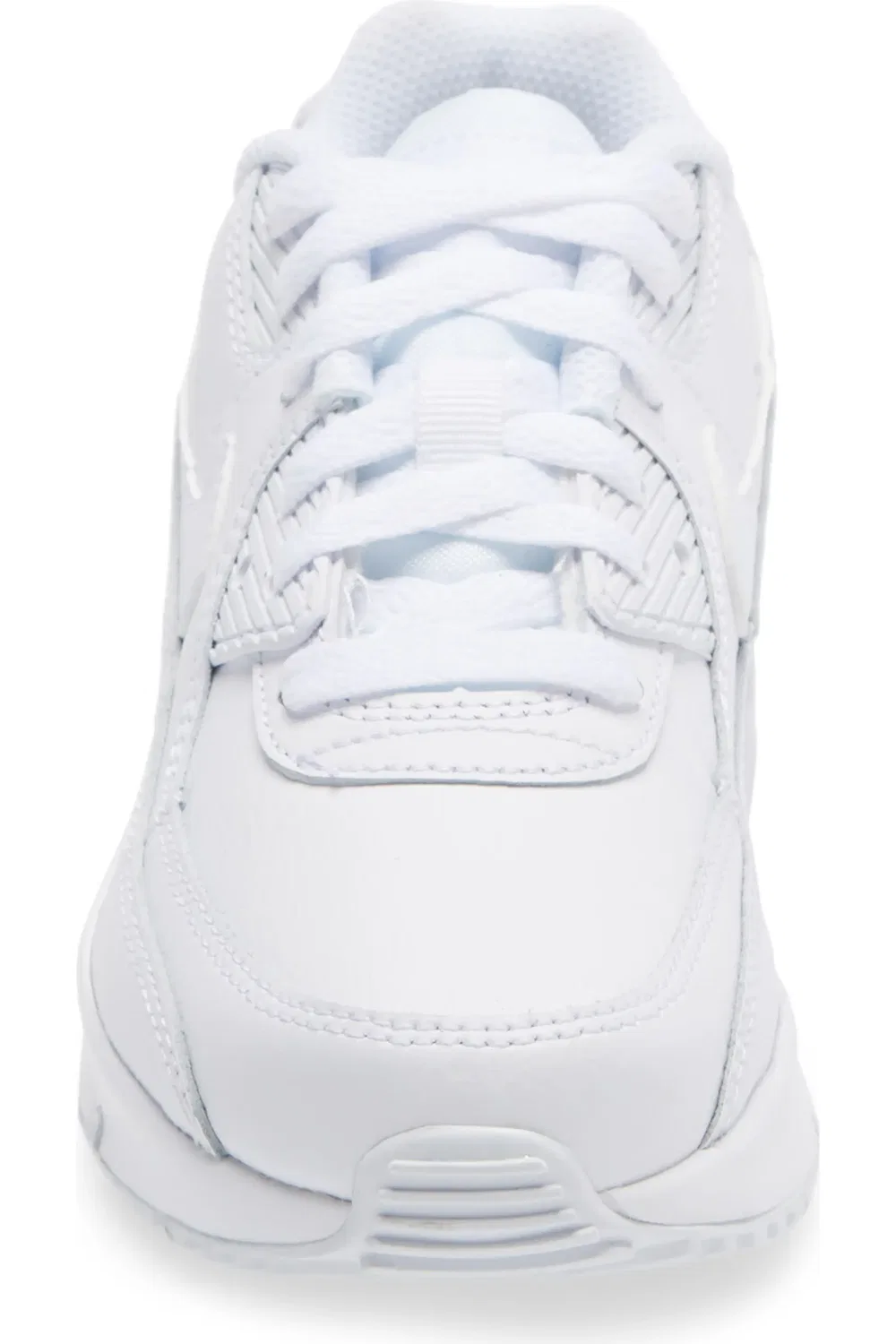 Кроссовки детские для активных игр Air Max 90 Nike, White/White/Metallic Silver — фото 4