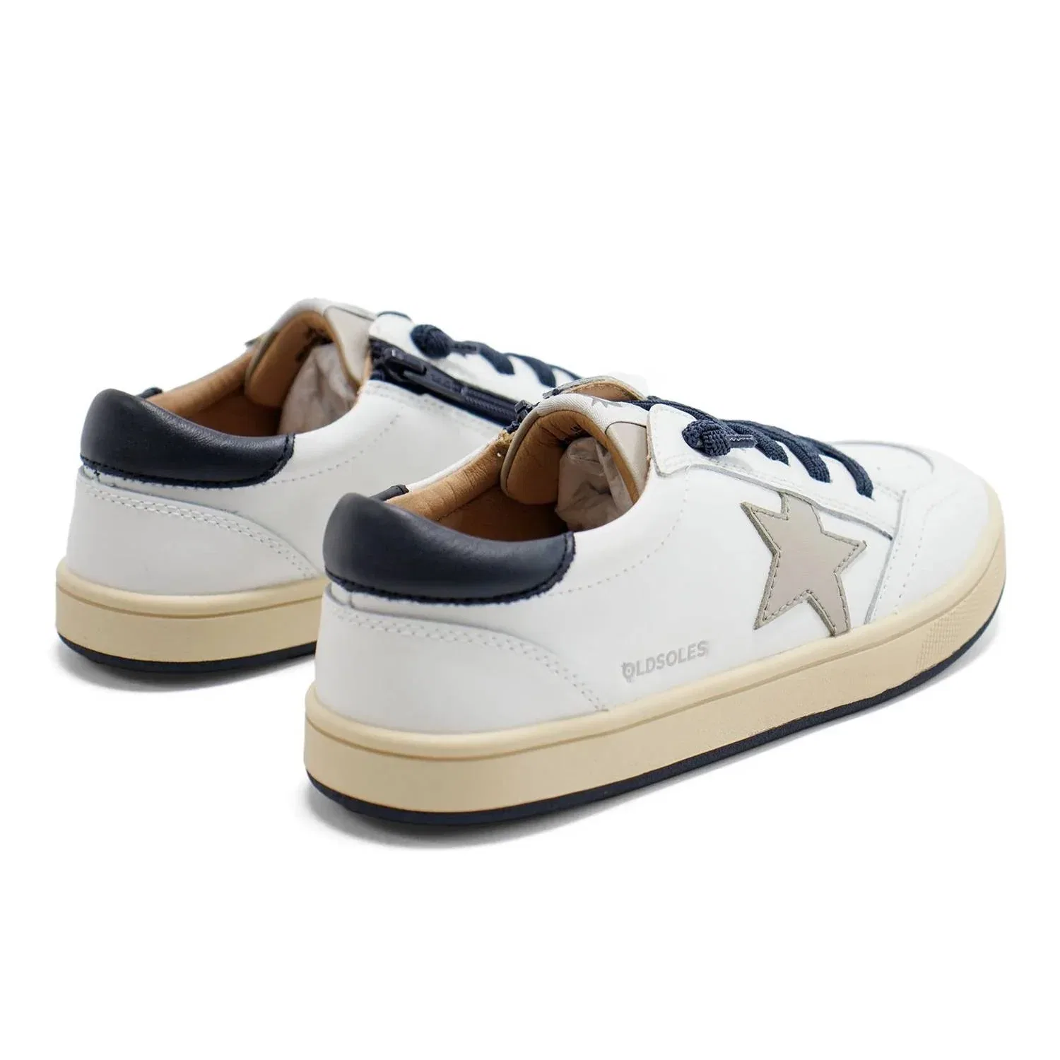 Детские кроссовки низкие с перфорацией Platinum Runner Low Top Sneaker Old Soles, Snow — фото 4