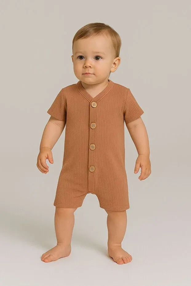 Детский комбинезон с коротким рукавом Mai Perla, Cinnamon