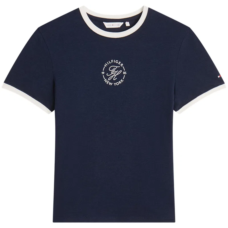 Женская футболка с круглым вырезом Tommy Hilfiger, Navy Blue C1G