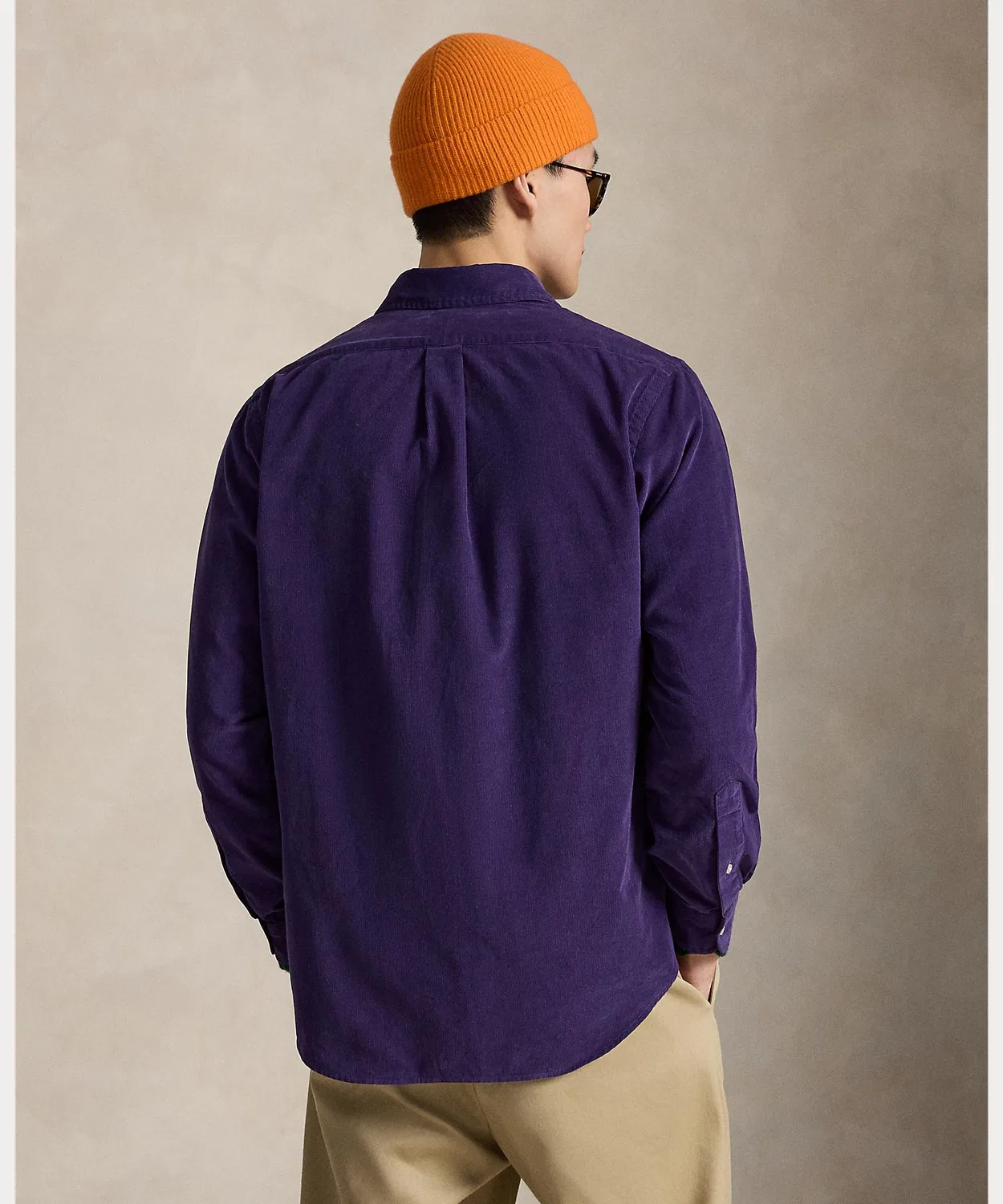 Мужская рубашка из вельвета классического кроя Polo Ralph Lauren, Purple — фото 4