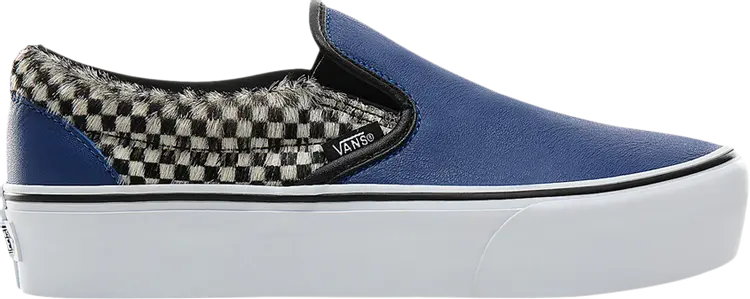 

Кеды Vans Classic Slip-On Platform Python Checkerboard, синий