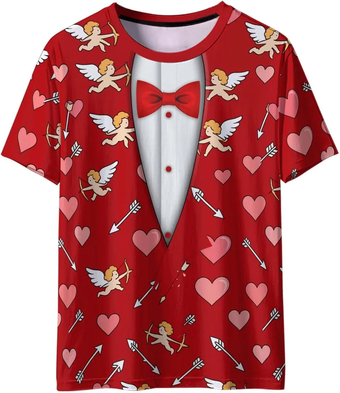 Футболка с принтом тuxedo Unisex, Red — фото 4